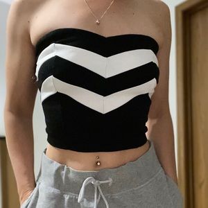Charlotte Russe chevron crop top